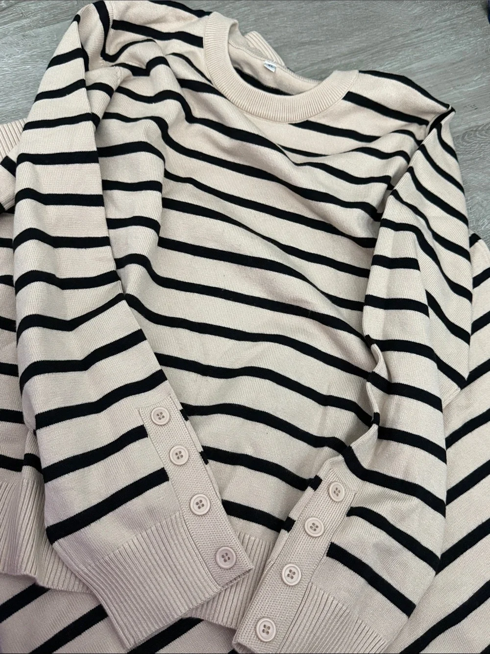 ANRABESS 2 Piece Skirt Set For Women, Size XL Beige/Black Stripe - Picture 7 of 11